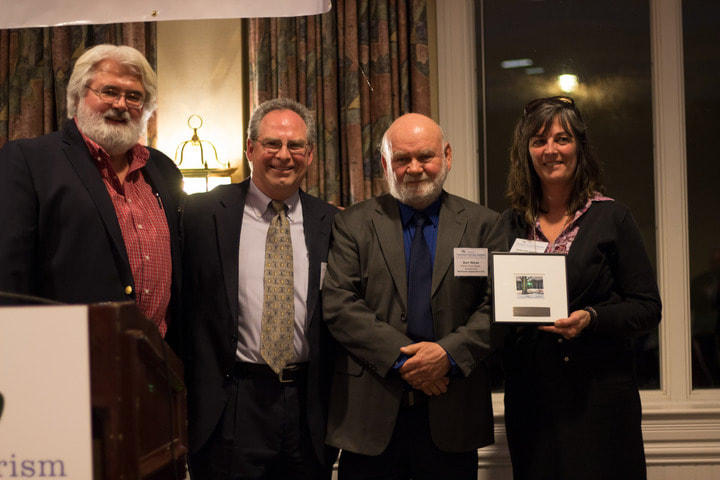 2017 Christiane Skinner Vermont Tourism Champion of the Year award recipient Burr Morse (second from left). 